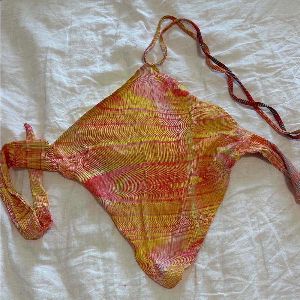 Frankie's Bikinis Kids One Piece in Orange and Pink